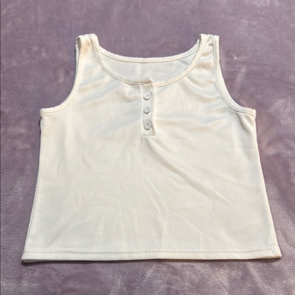White Sleeveless crop Top